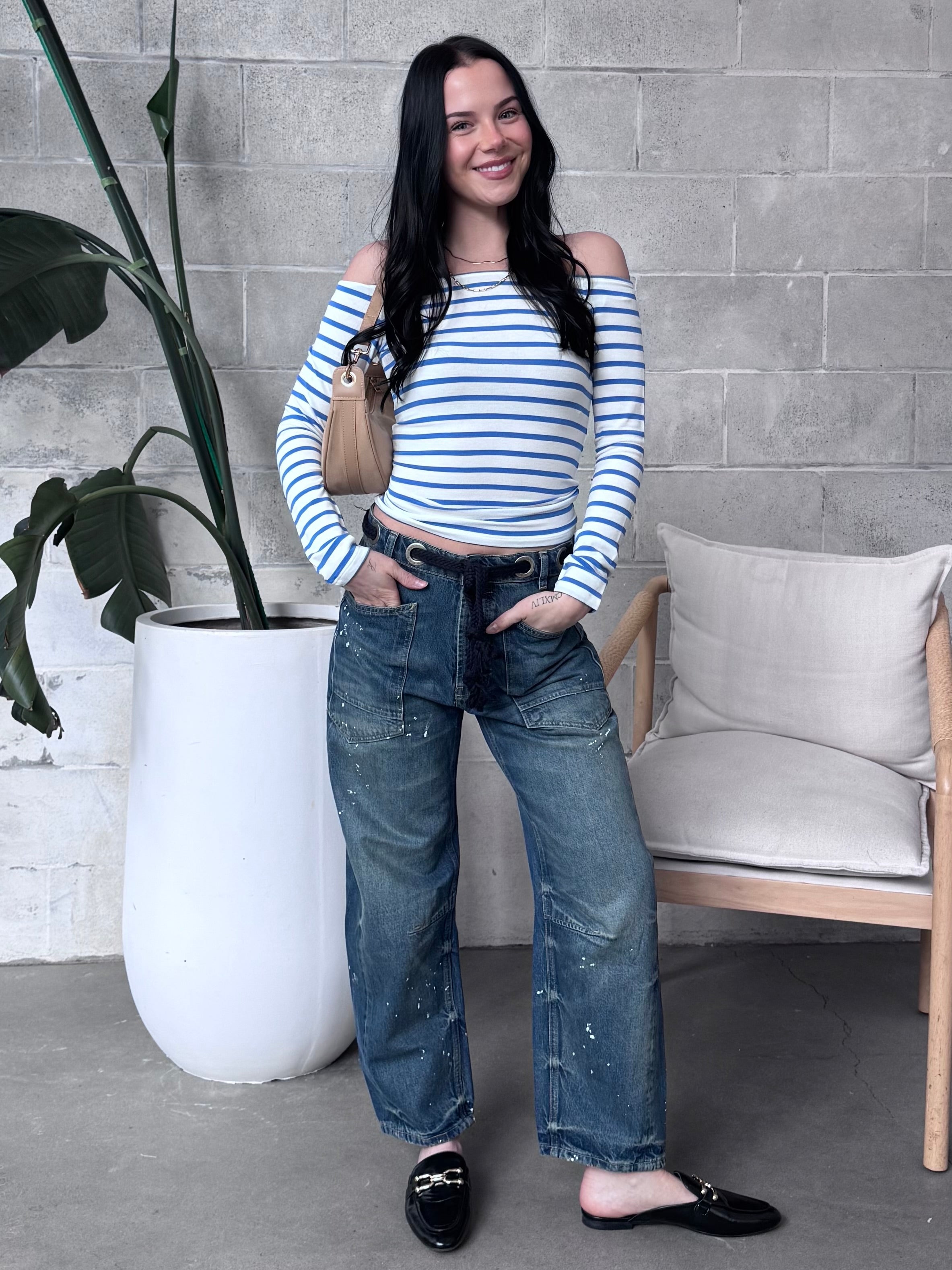 ONLY Luca Boatneck Long Sleeve Top