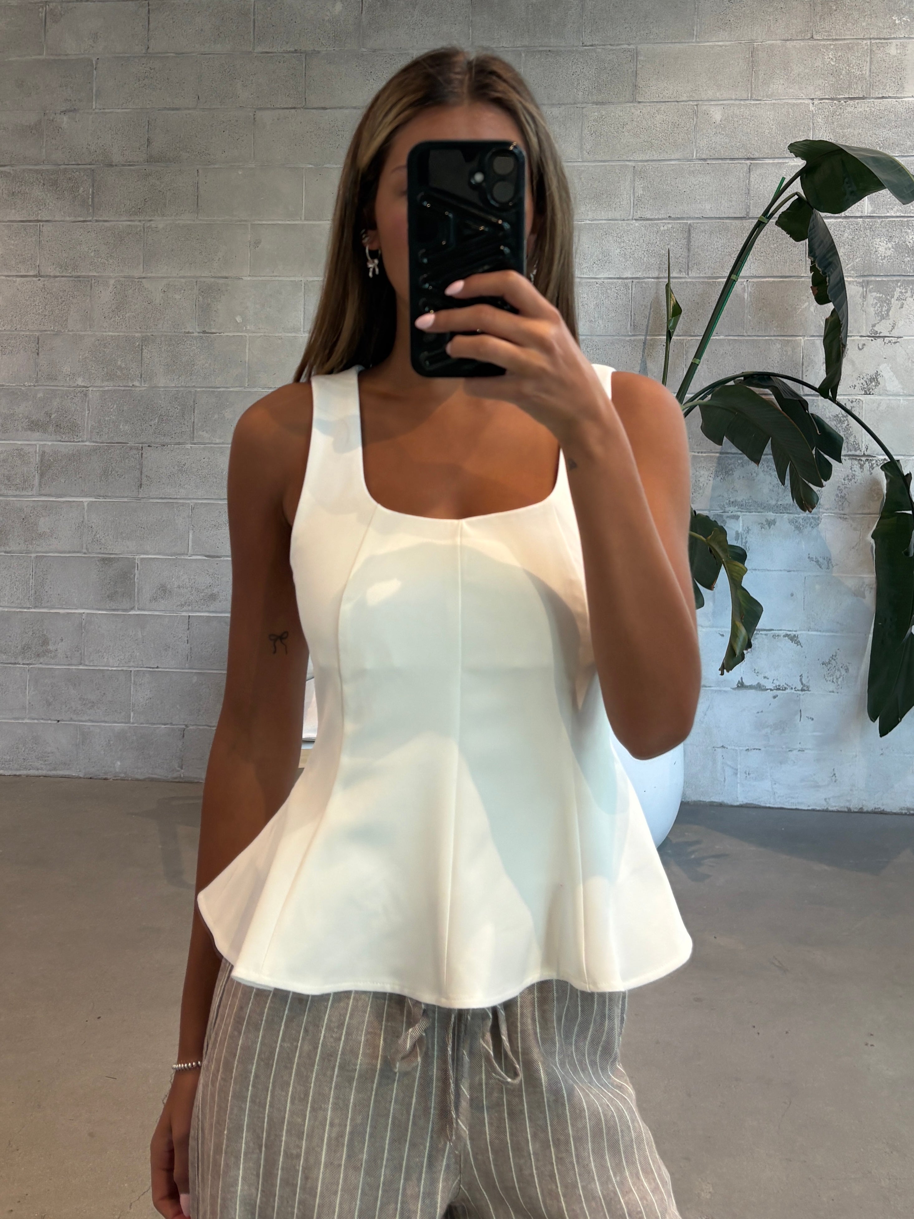 ONLY Orleen Sleeveless Peplum Top