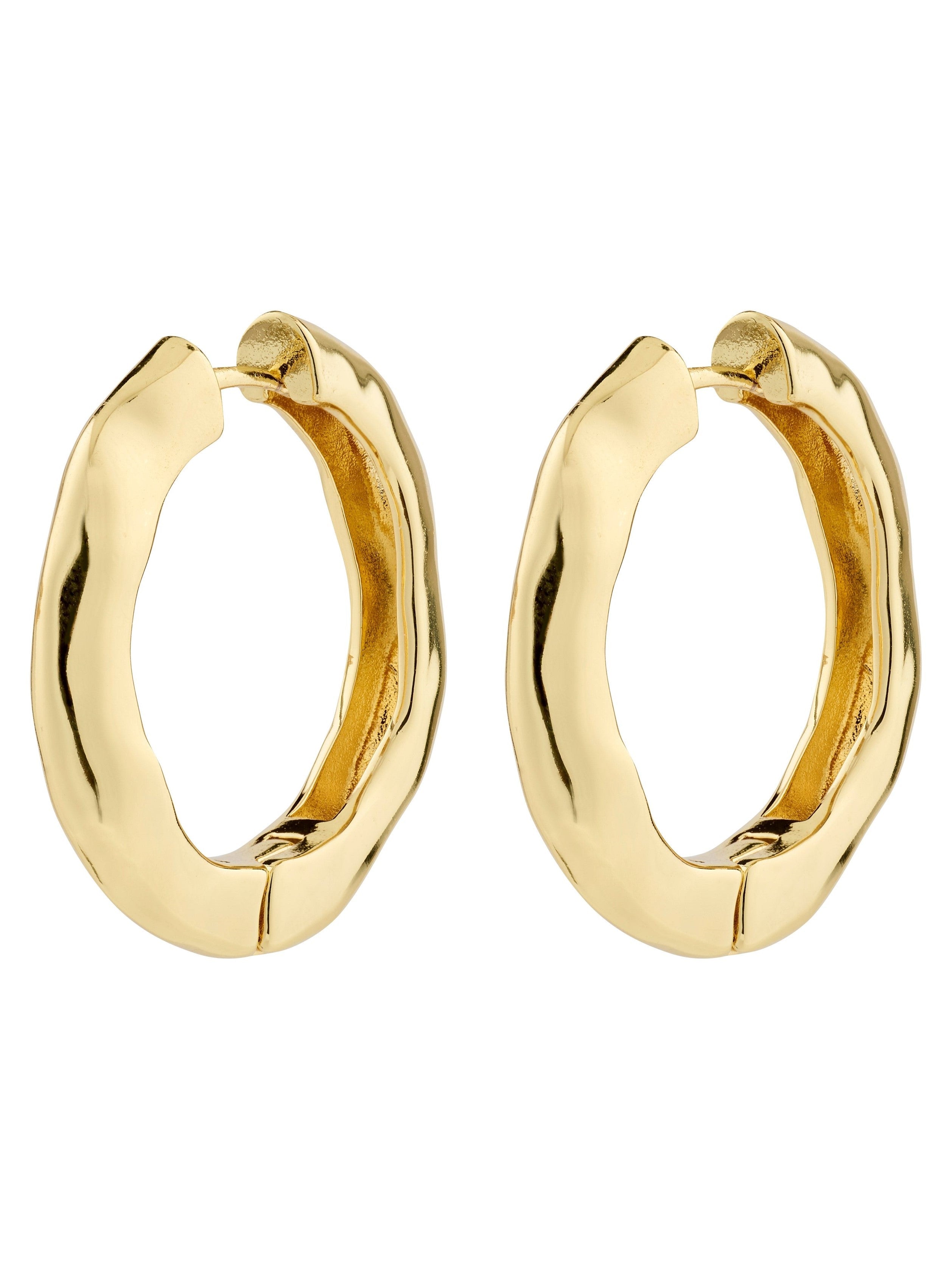 PILGRIM Believe Hammered Hoop Earrings