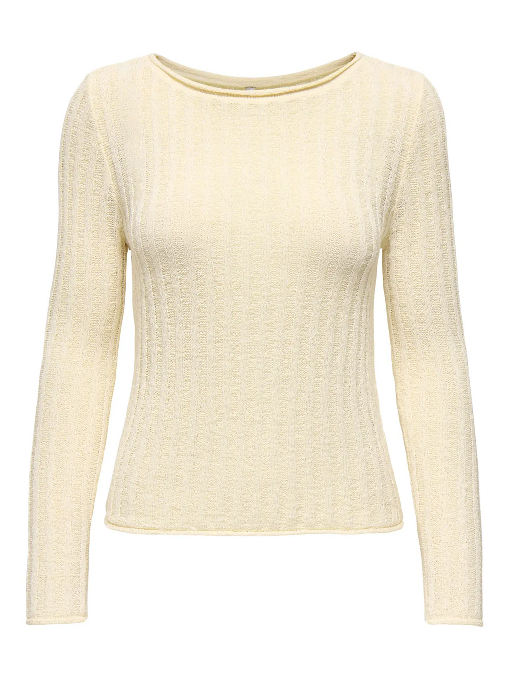ONLY Pamela Rib Knit Rolled Hem Sweater