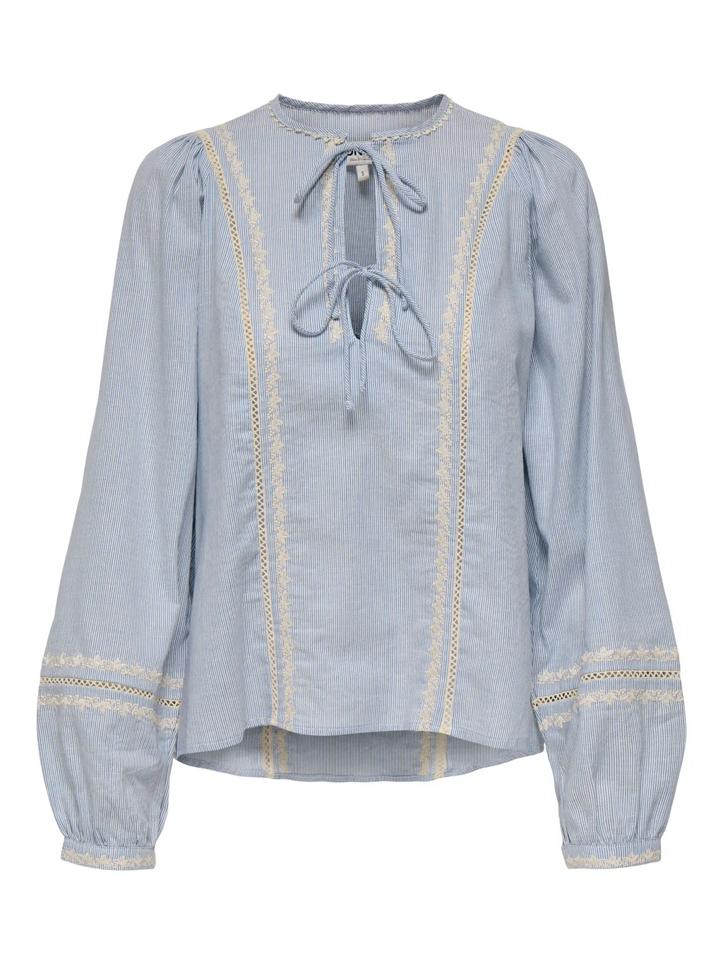 ONLY Monica Tie Front Long Sleeve Blouse