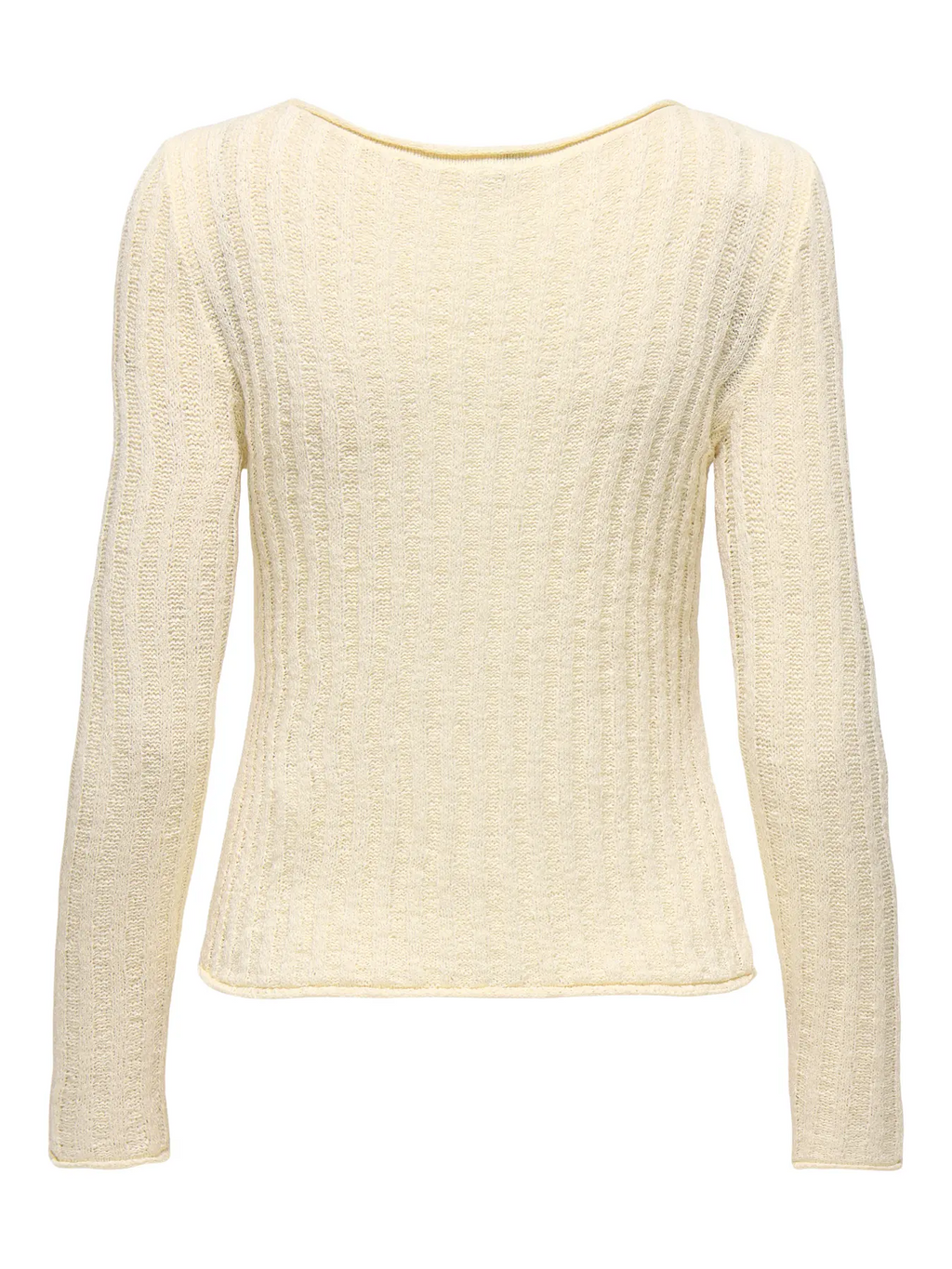 ONLY Pamela Rib Knit Rolled Hem Sweater